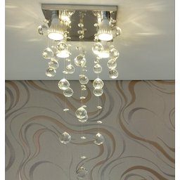 Lustre de Cristal para Sala de Jantar e Estar:110v/220v (bivolt)/espelhado/70cm - 4