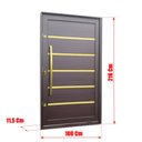 Ver imagem 2 de Porta Pivot.Alumínio Lamb.Premium c/Pux.e.Elite Marrom Gold 216x100 Brimak