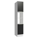 Ver imagem 1 de Paneleiro 40 cm 2 Portas e 2 Nichos Branco/Preto Lux Madesa