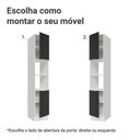 Ver imagem 4 de Paneleiro 40 cm 2 Portas e 2 Nichos Branco/Preto Lux Madesa