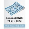 Faixa Decorativa Adesiva (autocolante) - Bordado Azul - 5