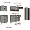 Ver imagem 5 de Armário de Cozinha Completa 293cm Rustic/Cinza Emilly Madesa 01