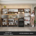 Ver imagem 6 de Armário de Cozinha Completa 293cm Rustic/Cinza Emilly Madesa 01