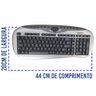 Teclado e Mouse abnt 2 Multimidia sem fio receptor carregador de pilhas usb home office trabalho - 2