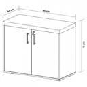 Ver imagem 4 de Armário para Escritório 2 Portas Charuto/Preto 006169 - Artany Móveis