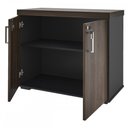 Ver imagem 3 de Armário para Escritório 2 Portas Charuto/Preto 006169 - Artany Móveis