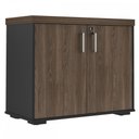 Ver imagem 5 de Armário para Escritório 2 Portas Charuto/Preto 006169 - Artany Móveis