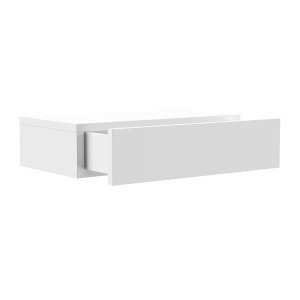 Mesa de Cabeceira Suspensa Multivisão Fly Gaveteiro Suspenso Aereo com 1 Gaveta Suporta 20kg:branco