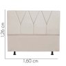 Cabeceira Estofada Queen 160CM Jade Courino Bege - D A DECOR D&A Decor - 2