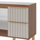 Ver imagem 3 de Gabinete de Cozinha Madeira 2 Gaveta Ripada 134cm 100% MDF:Freijó/Titanium