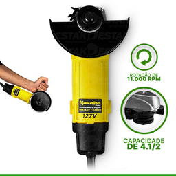 Esmerilhadeira Lixadeira Angular para Corte 220v 650w - 2