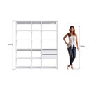 Ver imagem 4 de Kit Estante para Sala com 2 Gavetas e 14 Nichos 1,60 M Cor:branco