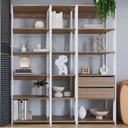 Ver imagem 1 de Kit Estante para Sala com 2 Gavetas e 14 Nichos 1,60 M Cor:branco