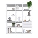 Ver imagem 5 de Kit Estante para Sala com 2 Gavetas e 14 Nichos 1,60 M Cor:branco