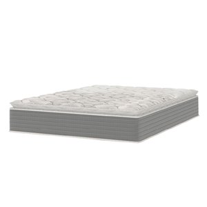 Colchão Casal Molas Ensacadas Pillow Top 138x188x25cm Martino Cinza Umaflex