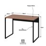 Mesa Escritório Escrivaninha Office Estudo Industrial 90cm - Nogal/preto - 4