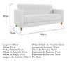 Sofá 2 Lugares 180cm Suede Dallas  - 3