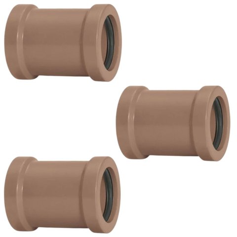 Luva de Correr 25mm Pvc Encanamento Conexão | Akato | Kit 03 Un