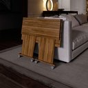 Ver imagem 7 de Mesa Escrivaninha Dobrável com Rodízio Nogal
