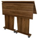 Ver imagem 5 de Mesa Escrivaninha Dobrável com Rodízio Nogal
