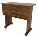 Ver imagem 4 de Mesa Escrivaninha Dobrável com Rodízio Nogal