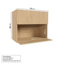 Ver imagem 4 de Armário Aéreo Planejado Microondas 70cm Nara CabeCasa MadeiraOriginals Marrom/Avena