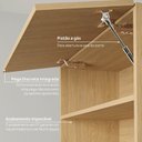 Ver imagem 6 de Armário Aéreo Planejado Microondas 70cm Nara CabeCasa MadeiraOriginals Marrom/Avena