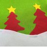 Saia para Árvore de Natal Decorada Vermelho e Verde Luxo Papai Noel Tricot Funny 90cm - Magizi - 3