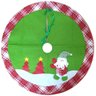 Saia para Árvore de Natal Decorada Vermelho e Verde Luxo Papai Noel Tricot Funny 90cm - Magizi - 1