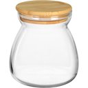 Ver imagem 1 de Pote Porta Mantimentos Home&co com Tampa Bambu Borossilicato 650ml 11x8x8cm Transparente