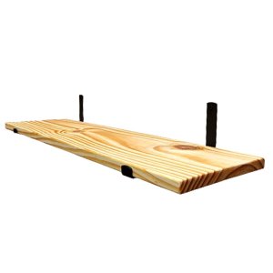 Prateleira Industrial Mão Francesa Madeira Pinus Maciça 80CM:NATURAL