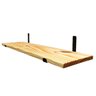 Prateleira Industrial Mão Francesa Madeira Pinus Maciça 80CM:NATURAL - 1