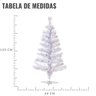 Árvore de Natal 120cm Branca para Enfeitar - 1 Unidade - 4