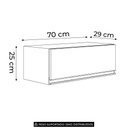 Ver imagem 4 de Armário de Cozinha Aéreo Geladeira 70cm Texas Cinza Claro - Lumil