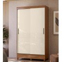 Ver imagem 1 de Guarda Roupa 1,06 M 2 Portas Correr com Pés Santos Andira Jequitiba / Off White Santos Andirá