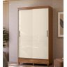 Guarda Roupa 1,06 M 2 Portas Correr com Pés Santos Andira Jequitiba / Off White Santos Andirá - 1
