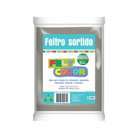 Feltro Feltcolor Liso Areia - 70cm X 50cm