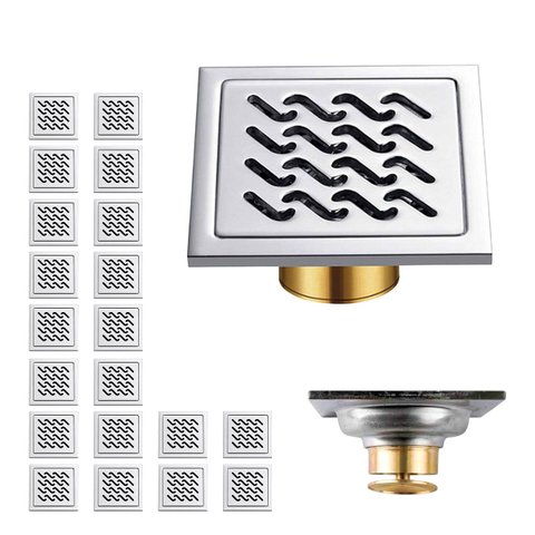 Ralo Inox Kit 20 Uni 10x10 Anti Odor Box Banheiro Anti Inseto Varanda Quintal Jardim Higienico Lavab