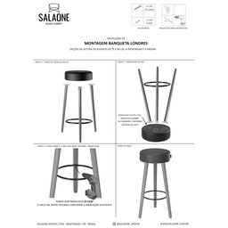 Kit Banqueta Decorativo Recepção Londres Courissimo Amarula - Salaone Decor - 7