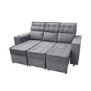 Ver imagem 4 de Sofá Retrátil e Reclinável 3 Lugares Londres 1.90cm C/ Molas - Suede