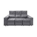 Ver imagem 3 de Sofá Retrátil e Reclinável 3 Lugares Londres 1.90cm C/ Molas - Suede