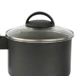 Fervedor Caneco Leiteira 16 Cm Antiaderente Teflon com Tampa de Vidro:vermelho Cereja - 5