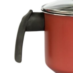 Fervedor Caneco Leiteira 16 Cm Antiaderente Teflon com Tampa de Vidro:vermelho Cereja - 7