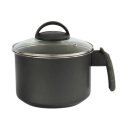 Ver imagem 3 de Fervedor Caneco Leiteira 16 Cm Antiaderente Teflon com Tampa de Vidro:vermelho Cereja