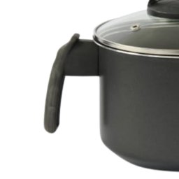 Fervedor Caneco Leiteira 16 Cm Antiaderente Teflon com Tampa de Vidro:vermelho Cereja - 4
