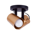 Ver imagem 1 de Luminária de Teto Spot Sobrepor Direcionável Fokus 2 Lâmpadas E27 Moderno Bivolt:Dourado/110/220V