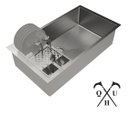 Ver imagem 2 de Pia Cuba Quadrada de Inox 70x40 C/ Escorredor para Cozinha Technox