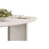 Mesa de Sala Jantar Liz C/ Tampo Madeirado C/ Vidro Oval 218x108cm Off White/off White - Dj Móveis - 8