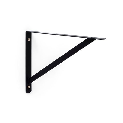 Kit 10X Suporte Reforçado Mão Francesa para Prateleira 30 cm Preto