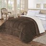Coberdrom King Noruega Sherpa + Manta Flannel 1pç - Marrom - 1